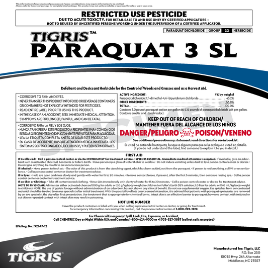 TIGRIS PARAQUAT 3 SL