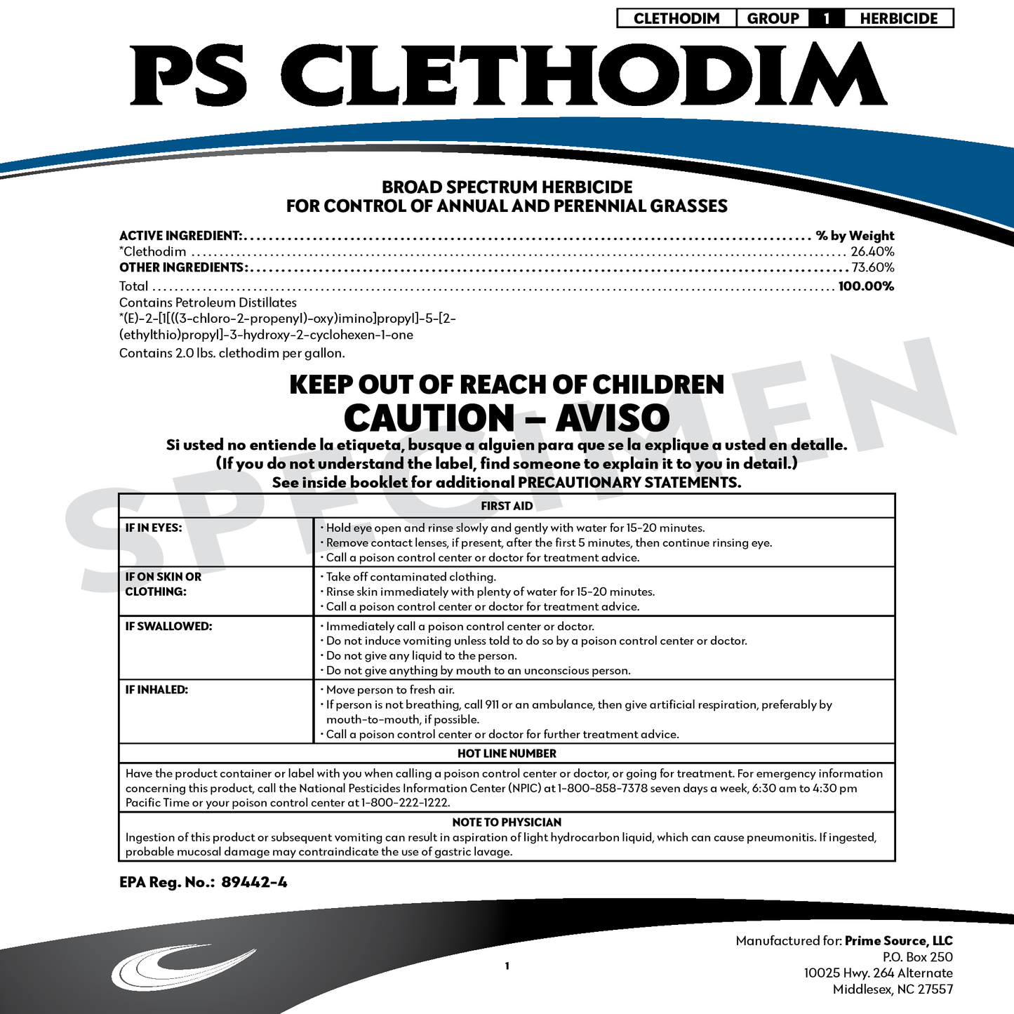 PS Clethodim
