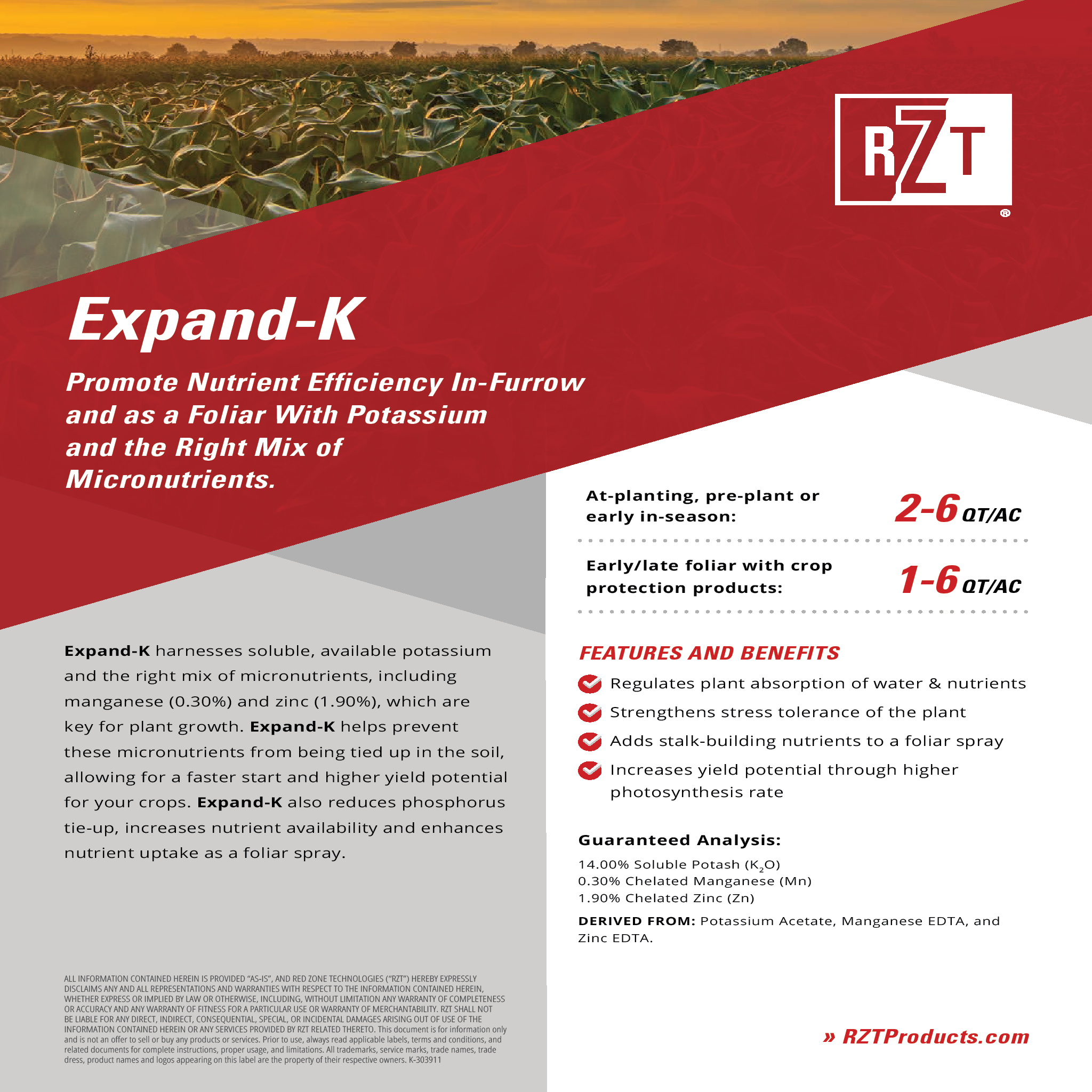 RZT Expand K (0-0-14) – Expect More Ag Network
