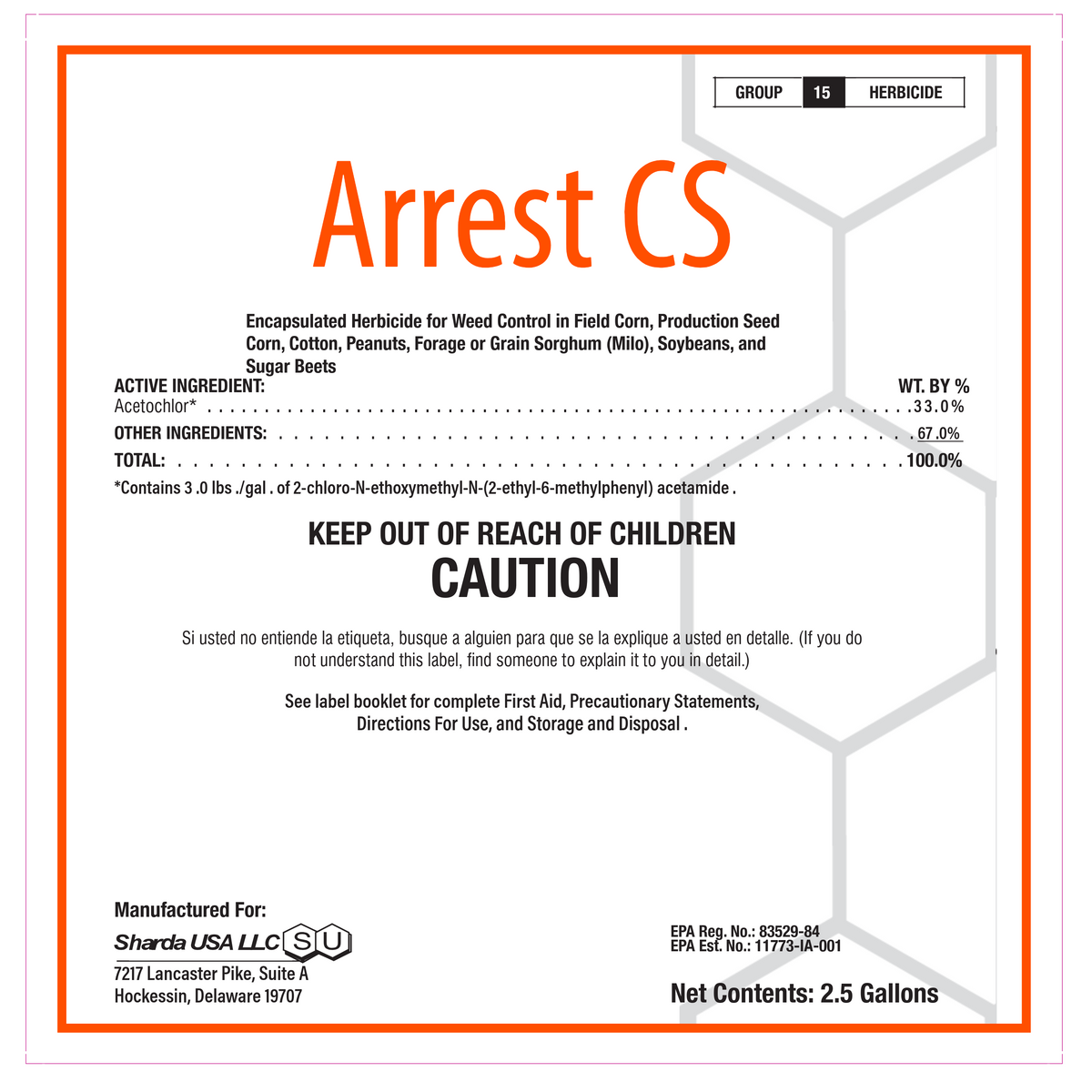 Arrest CS Herbicide