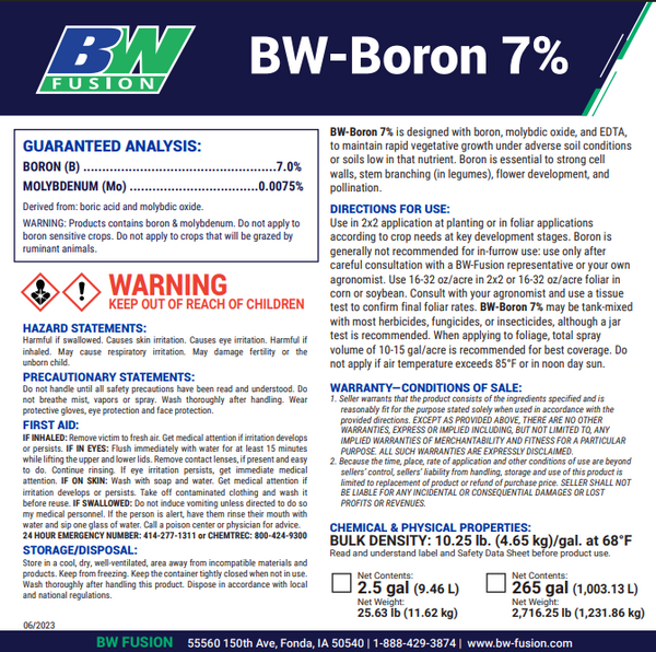 Boron 7%